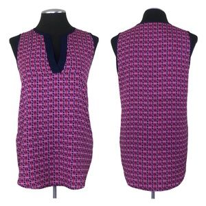 41 Hawthorn Pink and Blue Patterned Blouse